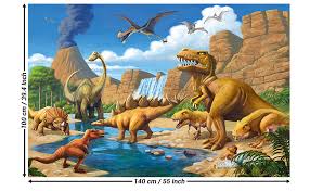 Dinosaurier bilder stockfotos und vektorgrafiken shutterstock. Amazon De Great Art Xxl Poster Kinderzimmer Abenteuer Dinosaurier Wandbild Dekoration Dinowelt