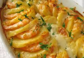 Gratin De Crevettes Et Pommes De Terre Ww Plat Et Recette Recettes De Cuisine Recette Cuisine Facile Recette De Plat