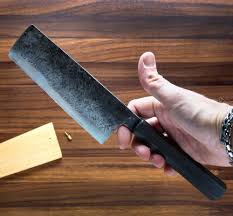Bryan Raquin Burnt Oak Nakiri 153mm Eatingtools Com Knife Making Chef Knife Knife
