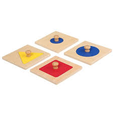 Introduce the child to puzzle. Single Shape Puzzles