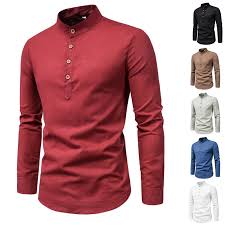 Uniform design custom made with embroidery logo. Men Casual Shirts Long Sleeve Slim Fit Linen Shirt Batik Baju Kemeja Lelaki Plus Size Men Kurta Raya Lelaki Me Casual Shirts Aliexpress