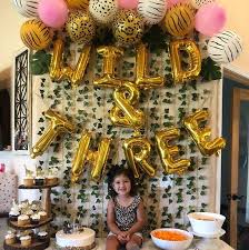 Wild And Three Balloons Wild And Three Decorations Young Wild And Three Banner Wild And Three Party Decorations Wild And Three Party Decor 3rd Birthday Party For Girls Third Birthday Girl