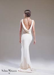 23 Cowl Back Wedding Dresses A Hip Trend For Glamorous Style Cowl Back Wedding Dress Backless Wedding Dress Slinky Wedding Dress