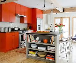 Subway Tile Backsplash Contrasting Kitchen Island Kitchen Interior Bold Kitchen