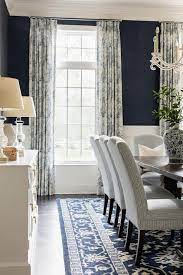 Dining out in your new navy blue. Blue And Brown Dining Room With Navy Blue Grasscloth Wallpaper Transitional Dining Room