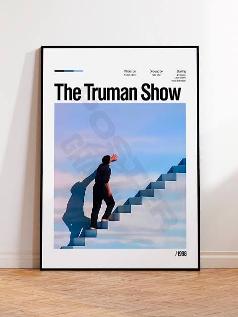 Truman Show Movie Poster, Minimalist Movie Poster, Custom Poster, Classic Movie Poster