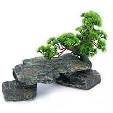 Amazon Com Penn Plax Bonsai Tree On Rocks Aquarium Decor Style 1 Pet Supplies Large Bonsai Tree Aquarium Decorations Bonsai Tree