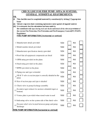 Elevator recall inspection 899 fire alarm system final inspection. Nfpa 20 Checklist Firepump Pump Diesel Engine