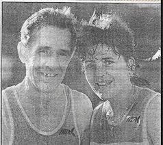 Member Mark Tallon in action as official starter at the London Diamond  League