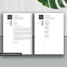 You've got two to four seconds to grab a potential employer's interest with your cover letter, according to romona camarata, regional director for r.l. Simple Resume Bundle For Word Professional Resume Template Cv Cover Letter Modern Resume Instant Download The Taylor Rb Plannerbundle Com