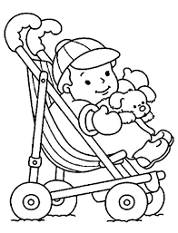 You can use our amazing online tool to color and edit the following little boy coloring pages. Baby Boy In Stroller Coloring Page Free Printable Coloring Pages For Kids