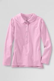School Uniform Long Sleeve Knit Peter Pan Polo Shirt From Lands End 25 Clothes Shirts Long Sleeve Knit