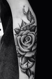 Black And White Calf Tattoos For Men 40 Lovely Rose Tattoos And Designs And Ideas For Men And Women Pearl Tattoo Tattoos White Rose Tattoos