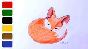 Cute animal drawing tutorial lesson for kids.thanks for watching!! How To Draw A Sleeping Red Fox Youtube