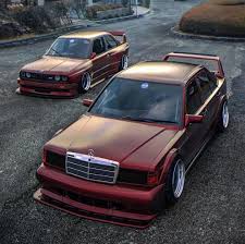 Old School Bmw Mercedes E30 W201 M30 190evo 3d Mercedes Benz 190e Mercedes Benz Cars Bmw