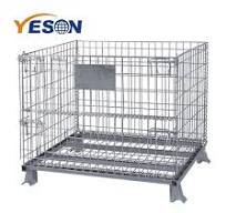 Foldable Storage Wire Mesh Container Wire Storage Cage Metal Pallet Basket