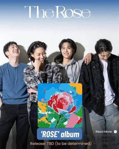 Korean band The Rose recently announced their comeback with new album 'ROSE'  and tour 'ROSETOPIA' through their Instagram account @official_therose 🥀🥳 The  Rose will also release the single 'Blue Moon' on April