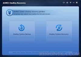 Раздел восстановления в Aomei OneKey Recovery