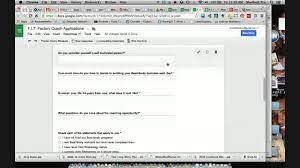 Once you're on the google docs start page. Learn To Create An Application Form Or Survey Using Google Docs Youtube
