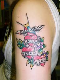 No matter where you decide to get your. Hearts Flowers And A Swallow On The Upper Arm By Inkwell Tattoos On Deviantart