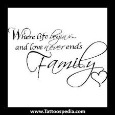 This tattoo is the best in showing the value of your family to you! Tattoo Quotes About Family Quotesgram