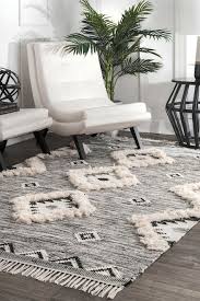 Has been added to your cart. Nacoda Shaggy Moroccan Lattice Fringe Black Rug Fringe Rugs Rugs Usa Geometric Rug