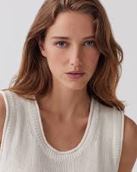 Débardeur long en lin white swan