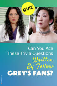 You can use these as ice breaker questions for a get together, or in any number of dinner party games. Quiz Can You Ace These Trivia Questions Written By Fellow Grey S Fans Trivia Questions Trivia Grey Anatomy Fan