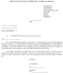Check spelling or type a new query. Sample Letter For Apology For Misconduct Employee To Business Template