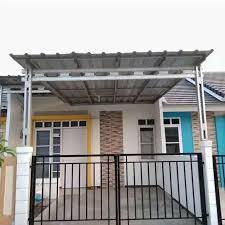 Dalam penggunaannya, atap spandek lebih banyak digunakan sebagai pengganti genteng rumah. Kanopi Baja Ringan Atap Spandek Polos Konstruksi Dan Taman 810388111