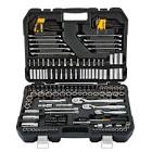 1/4-inch, 3/8-inch, and 1/2-inch Drive Polished Chrome Mechanics Socket Set (200-Piece) includes Combination Wrenches, Hex Keys, Nut Driver Bits and R Dewalt