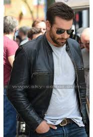 Burnt Bradley Cooper Adam Jones Black Biker Jacket Cafe Racer Leather Jacket Leather Jacket Leather Jacket Black