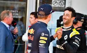 The chemistry between max and ricciardo is magical, i love seeing these two together. Daniel Ricciardo Comes Up With Complex Handshake With Max Verstappen Essentiallysports