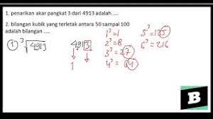 Maybe you would like to learn more about one of these? Penarikan Akar Pangkat 3 Dari 4913 Dan Bilangan Kubik Yang Terletak Antara 50 Sampai 100 Youtube