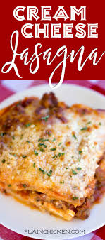 Cream Cheese Lasagna Amazing This Lasagna Is The Best The Cream Cheese Filling Makes The Casser Cheese Lasagna Recipe Cream Cheese Lasagna Homemade Lasagna