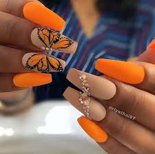Care, design ideas, pictures and videos of nail art, how to do. 43 Of The Best Orange Nail Art Ideas And Designs Page 2 Of 4 Stayglam Orange Nail Art Orange Nail Designs Orange Acrylic Nails
