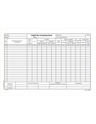 ,,inventariere = acţiunea de a inventaria şi rezultatul ei.''(definitie dex online) listă de inventariere jpeg formular formulare gratuite. Lista De Inventariere