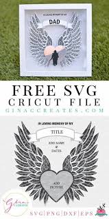 3d Memorial Angel Wings Free Svg And Tutorial In 2020 Free Svg Cricut Projects Vinyl Cricut Free