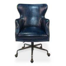 blue leather desk chair on casters blue leather chair office chair lounge chair outdoor