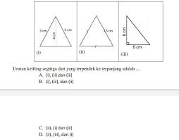 Savesave soal,segitiga,matematika,kelas 7, smp for later. Matematika Keliling Segitiga Kelas 7 Soal Pada Gambar Kalo Ada Cara Pake Cara Brainly Co Id