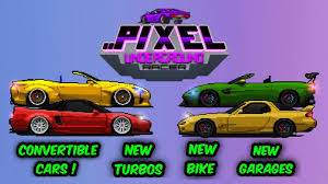 1.4 mod apk | god mode | dumb enemy | no ads: Cars Hunter Pixel Underground Racer Mod Facebook