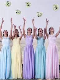 Lace And Chiffon Dress Plus And Petite Sizes Available Hundreds Of Styles Pastel Bridesmaid Dresses Vintage Bridesmaid Dresses Bridesmaid Dresses Long Lace
