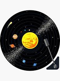 Solar System Vinyl Record Sticker By Jezkemp Record Wall Art Record Art Vinyl Art Paint