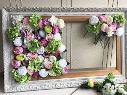 How To Make Your Own Flower Frame Flower Wall Decor Diy Diy Floral Decor Diy Flower Wall