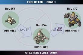 13 dusclops evolution chart duskull evolution chart