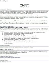 corporate travel agent resume