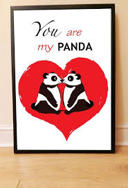 Printable File Kissing Pandas You Are My Panda Art Etsy In 2020 Panda Art Romantic Art Instant Download Art