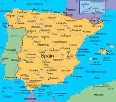 Due to the early influence of spanish empire the spanish language is spoken in many parts and areas of the world. Spain Cities Map