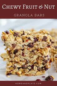 I've had granola and granola bars on the mind lately. Chewy Fruit Nut Granola Bars Home And Plate