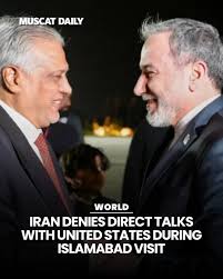 Iranian Foreign Ministry has confirmed that no direct meetings will take  place with US representatives during the Foreign Minister's visit to  Islamabad. Spokesman Esmaeil Baghaei stated that Foreign Minister Abbas  Araghchi is
